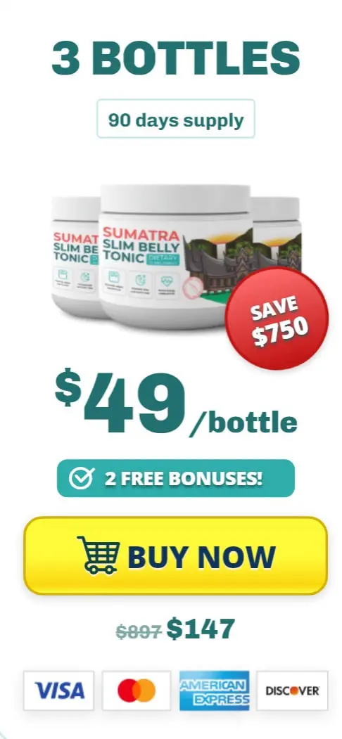 sumatra slim belly tonic threes bottles 90 day supply